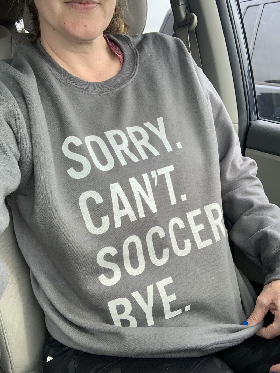 Customer photo review of Sorry Can't Soccer Bye