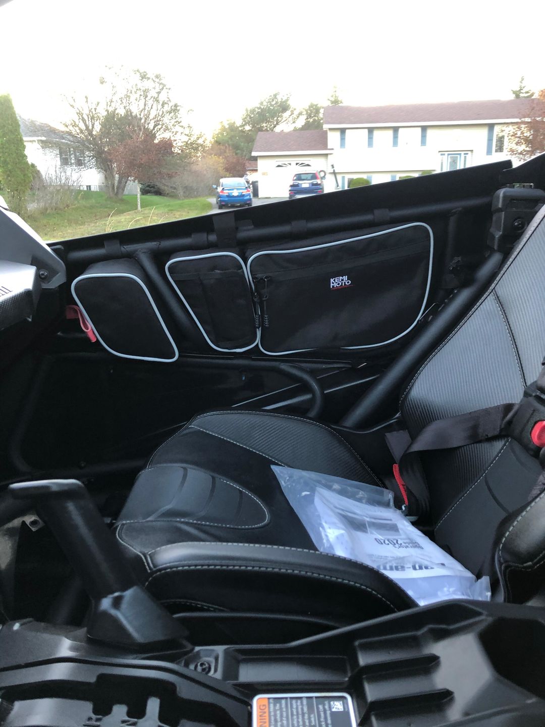 Customer photo review of Door Storage Bags with Removable Knee Pad Fit for Can Am Maverick X3/MAX