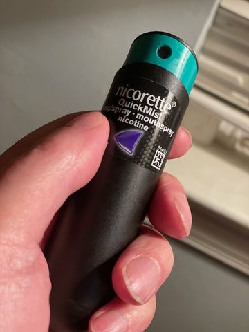 Customer photo review of Nicorette Quickmist Mouth Spray Duo Pack 1mg
