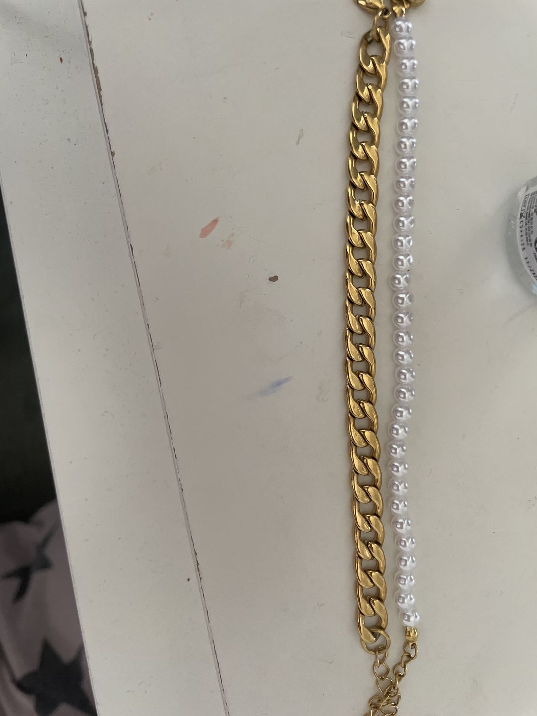 Customer photo review of Jacinta Perlenarmband | 18K vergoldet