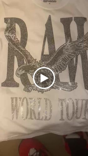 Customer video review of Men RAW World Tour Black Bling Crew Neck T-Shirts