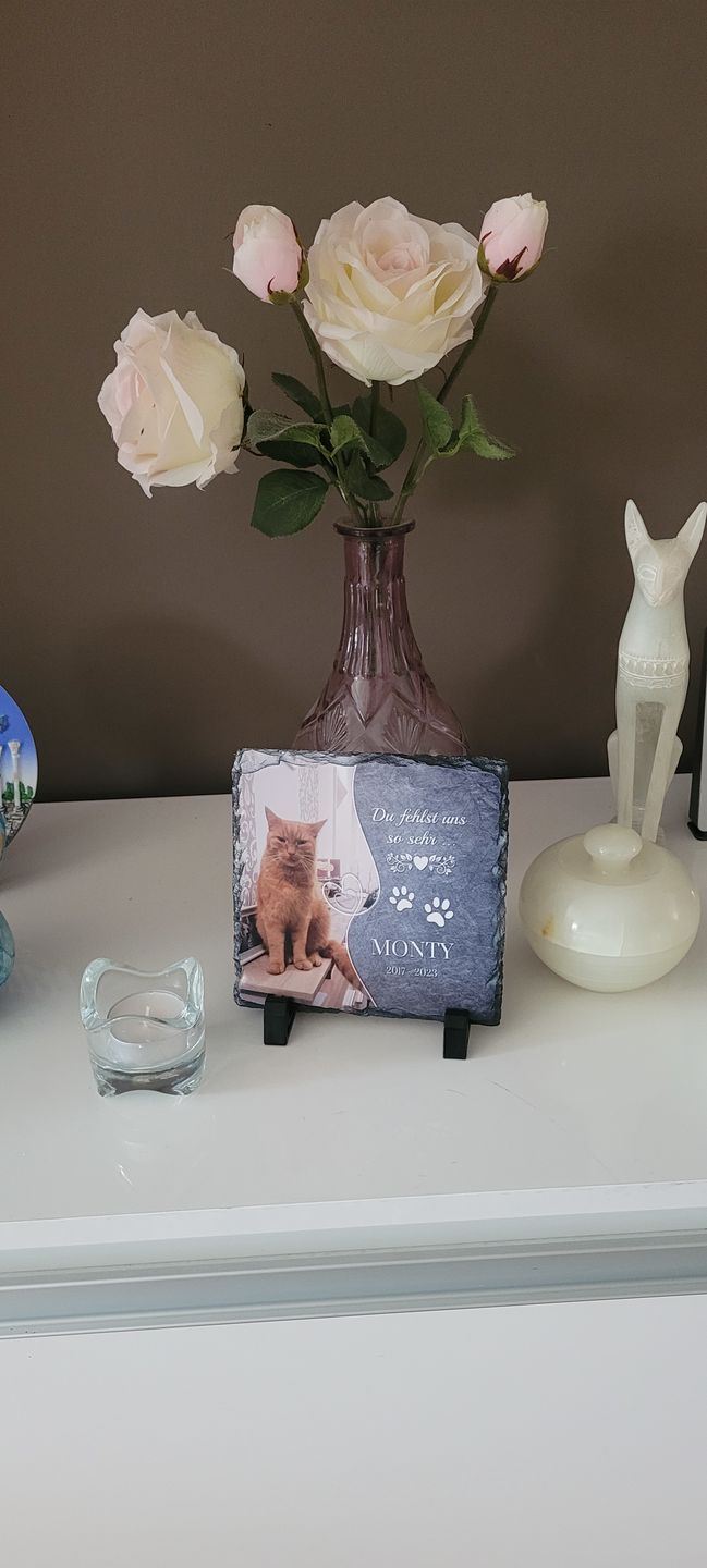 Customer photo review of Du fehlst uns - Individuelle Schieferplatte
