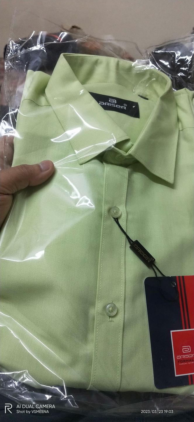 Customer photo review of Super Soft - Pale Green Formal Shirts | SS1506