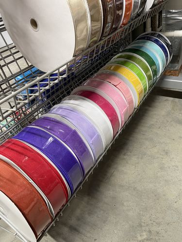 Customer photo review of 1.5"X50Yd Value Faux Burlap Asst 24 Asst Colors RC5008