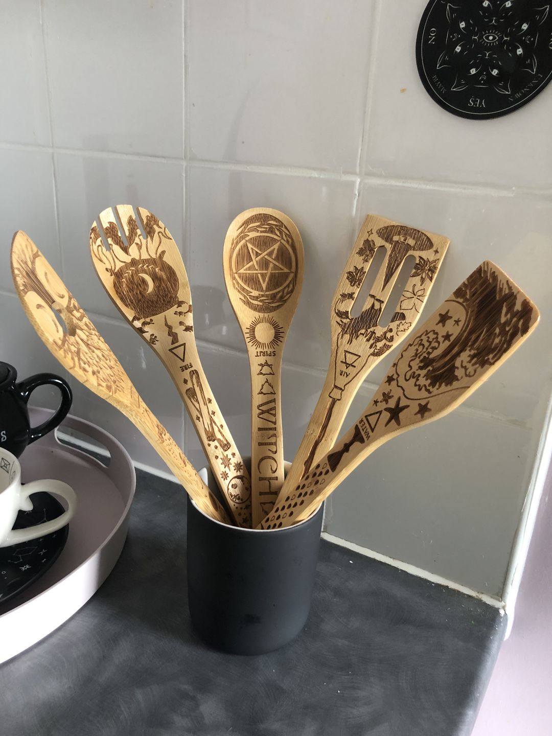 Customer photo review of The 5 Elements Bamboo Large Kitchen Utensils Set