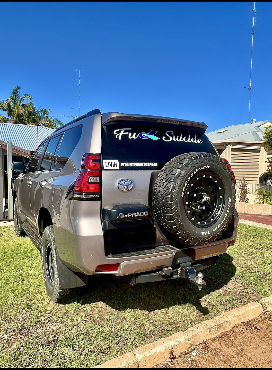 Customer photo review of Banner & Fuck Suicide Combo