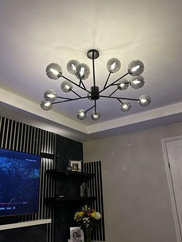 Customer photo review of 15-Light Sputnik Modern Sphere Chandelier