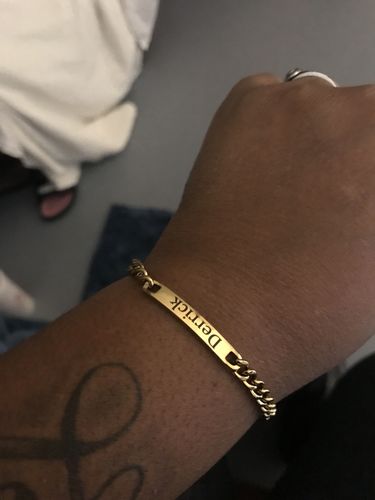 Customer photo review of Engraved Bracelet Set - W/ Eternal Rose Box