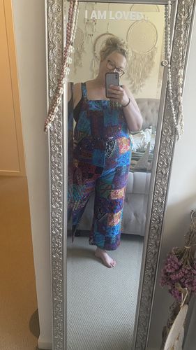 Customer photo review of Bohemian Romper Jumpsuit Blue