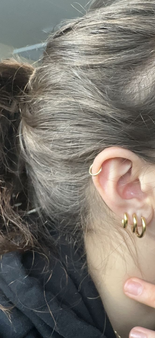 Customer photo review of Simple Set Ohrringe | 18K vergoldet