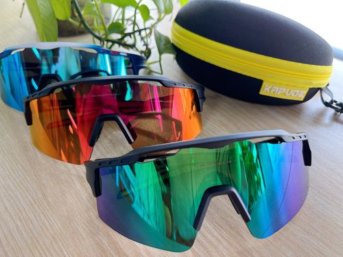 Customer photo review of Kapvoe X75 Half Frame HD High Contrast Sports Sunglasses