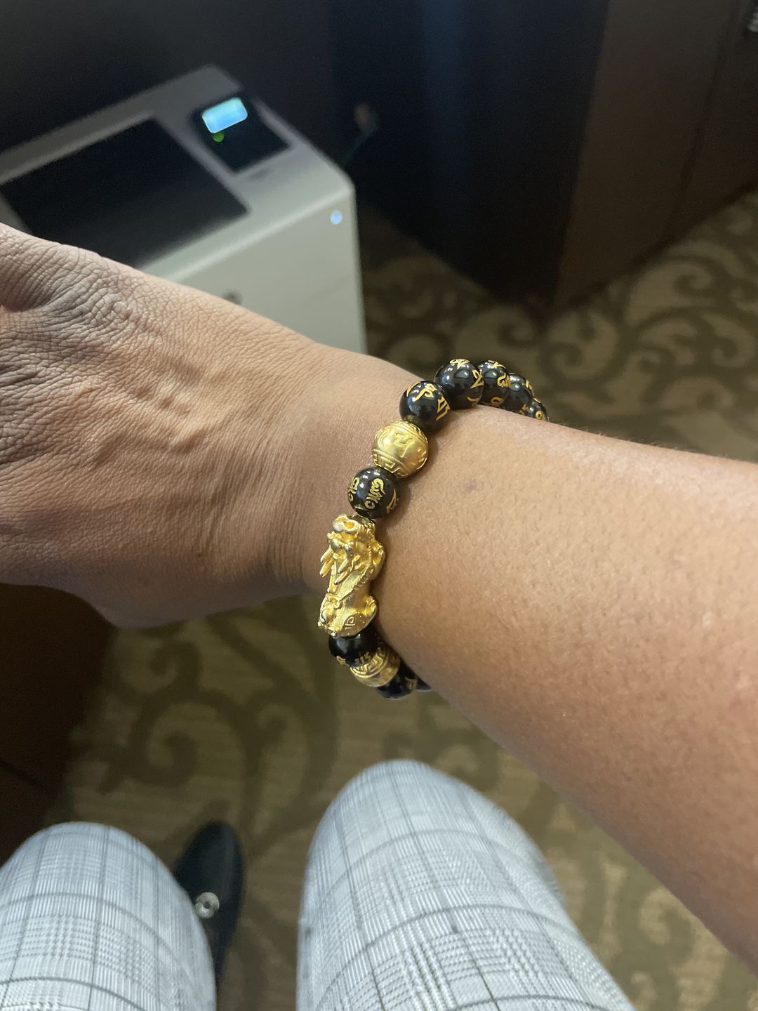 Customer photo review of Feng Shui Black Obsidian Wealth Bracelet