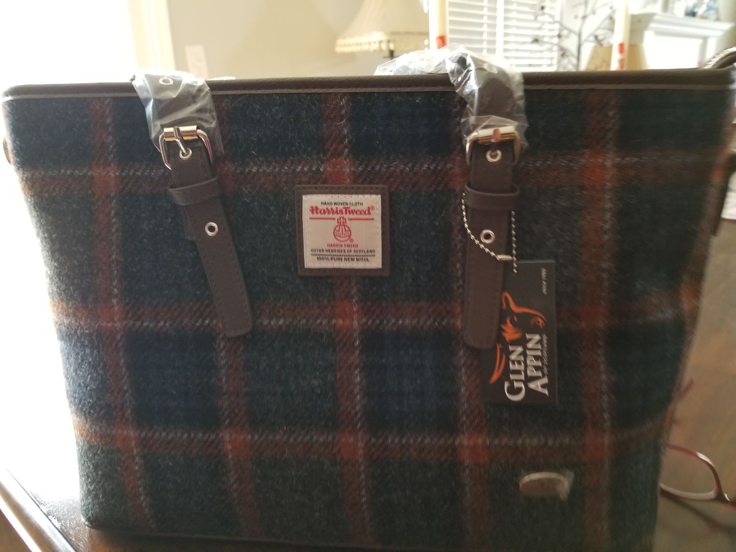 Customer photo review of Harris Tweed Large Tote Bag with Shoulder Strap