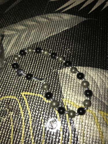 Customer photo review of Bracelet de Chance et Protection en Pyrite & Tourmaline | Argent 925