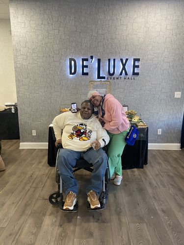 Customer photo review of Men Secure The Bag Chenille Hoodie