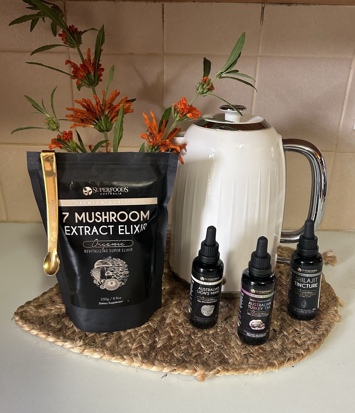 Customer photo review of Organic 7 Mushroom Extract - Chaga, Reishi, Cordyceps, Maitake, Shiitake, Lion's Mane, Turkey Tail