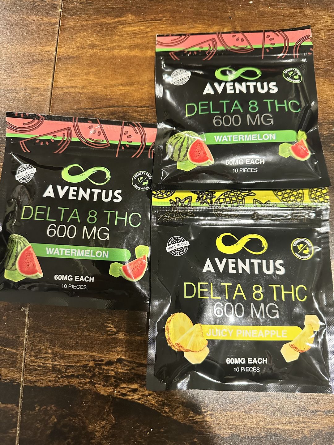 Customer photo review of DELTA 8 THC INFUSED GUMMIES WATERMELON