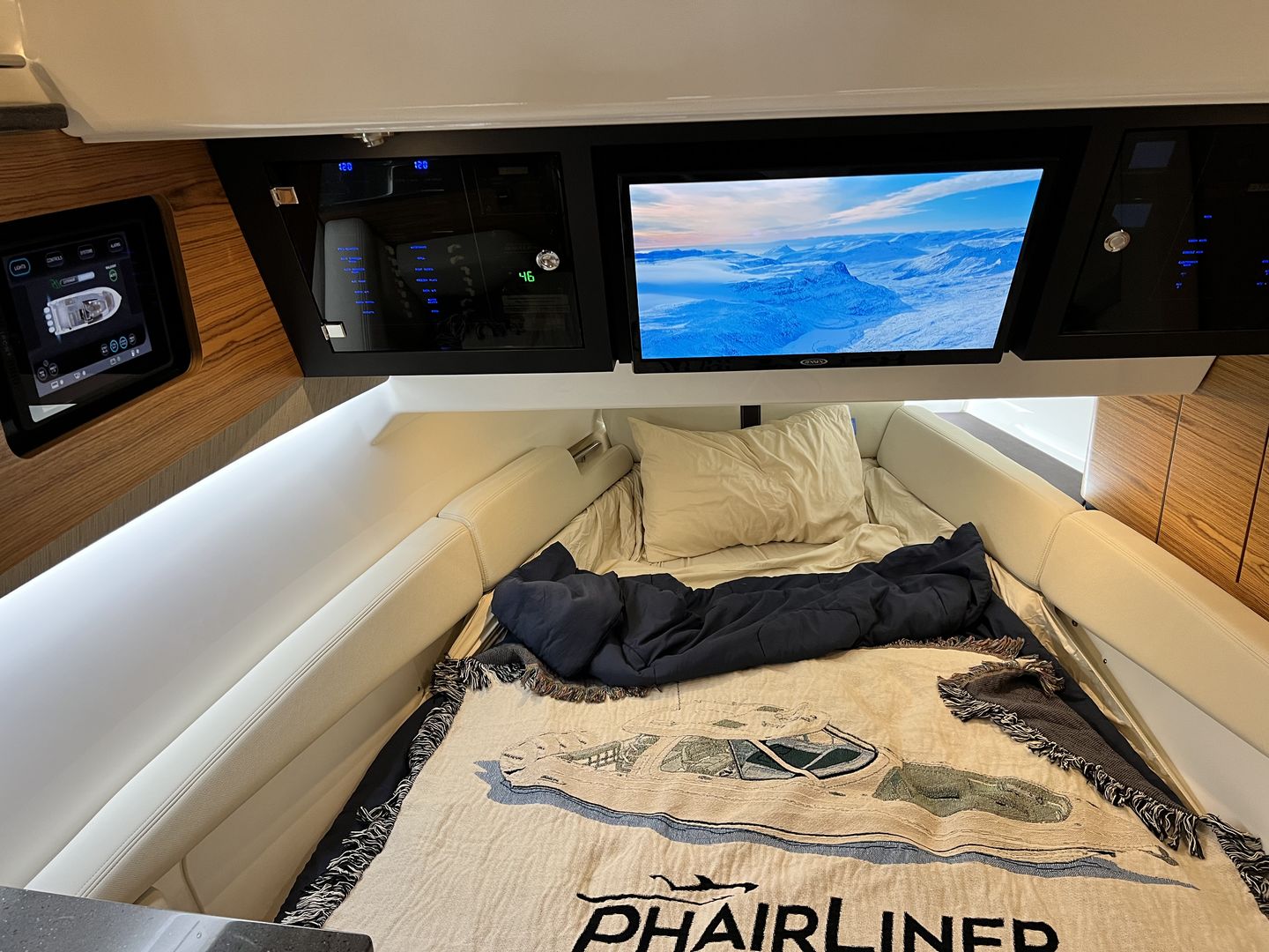 Customer photo review of Custom Woven Boat Blanket