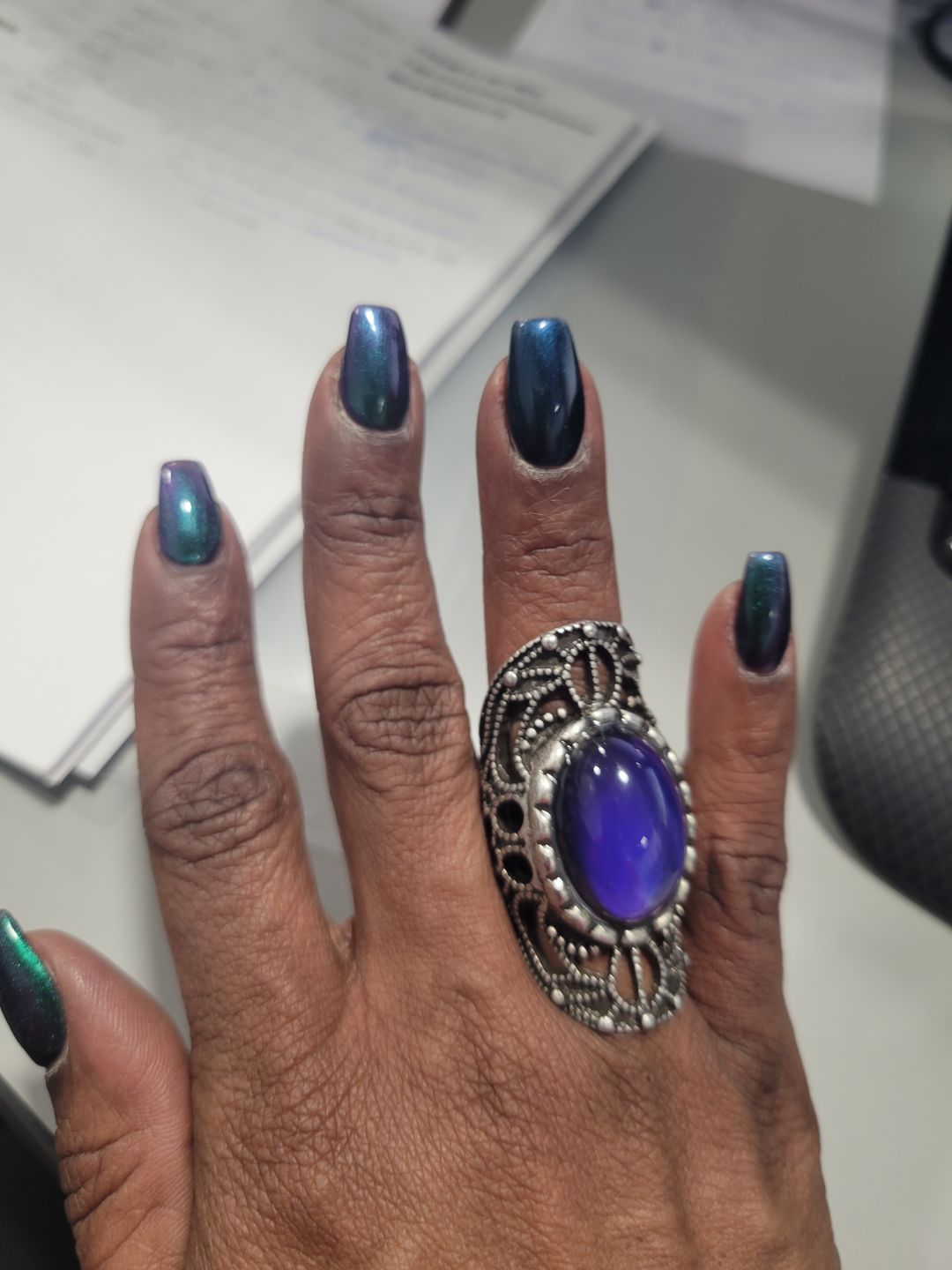 Customer photo review of Empowering New-Age Mood Ring