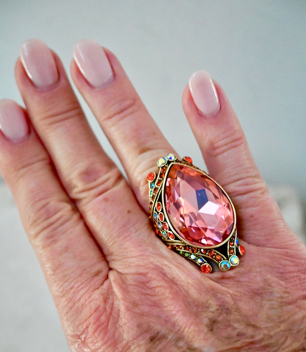 Customer photo review of HEIDI DAUS®"Make Some Waves" Crystal Statement Ring