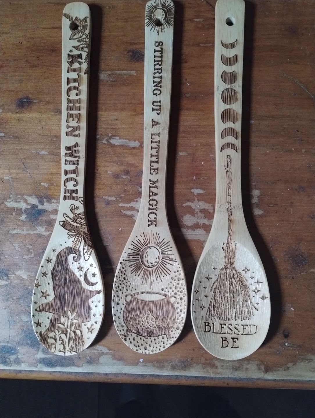 Customer photo review of Witchy Bamboo Wooden Spoon