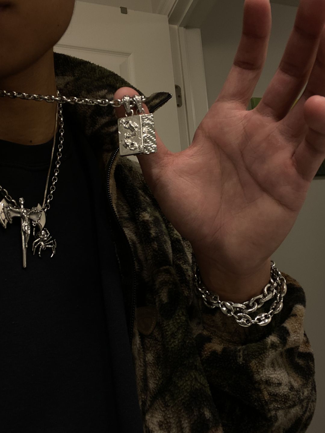 Customer photo review of LAUGH NOW, DIE LATER PENDANT