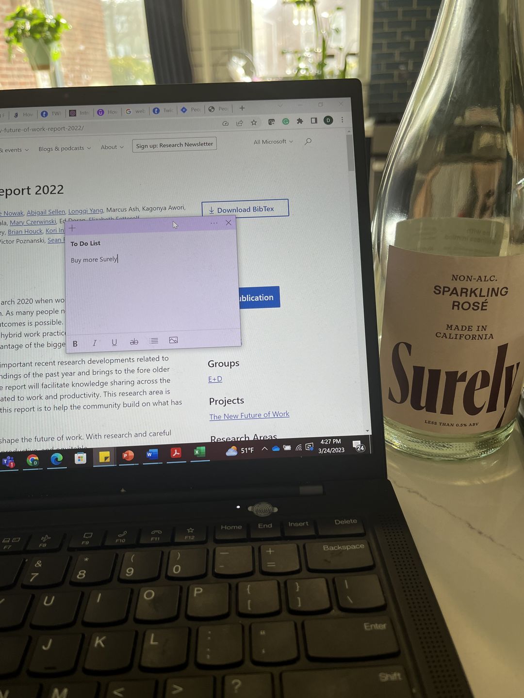 Customer photo review of Non-Alcoholic Sparkling Rosé