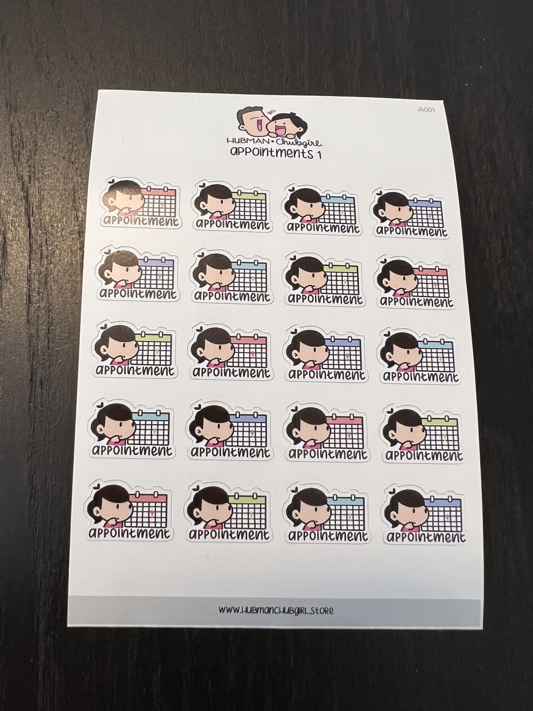 Customer photo review of Appointments 1 Planner Stickers
