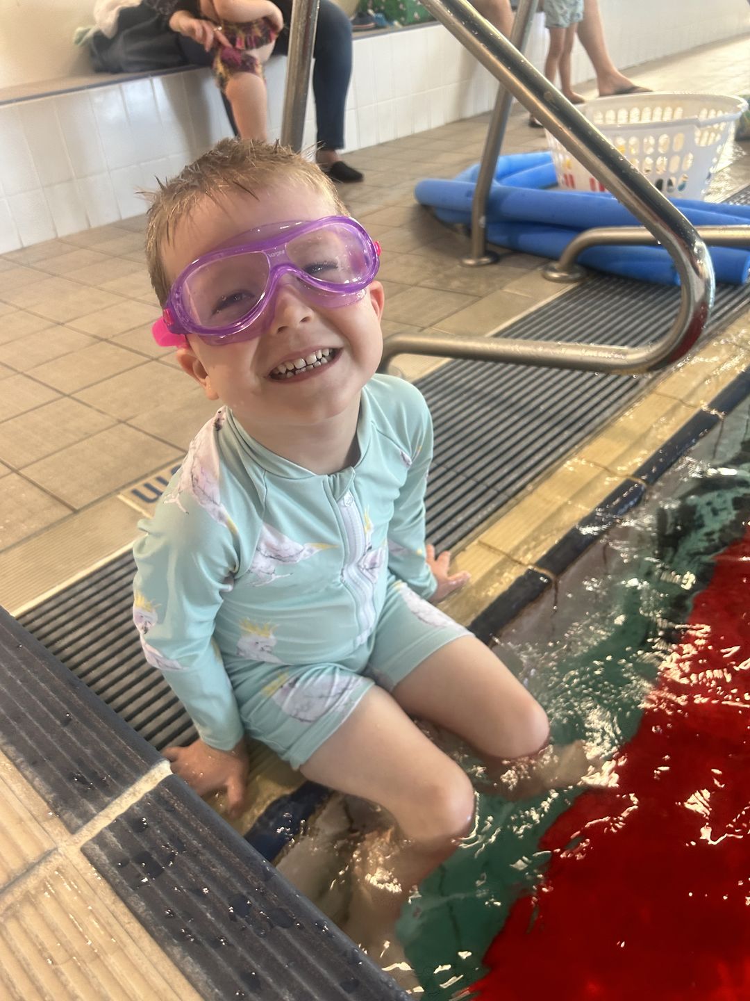 Customer photo review of Green Cockatoo Unisex Zip Swimmers