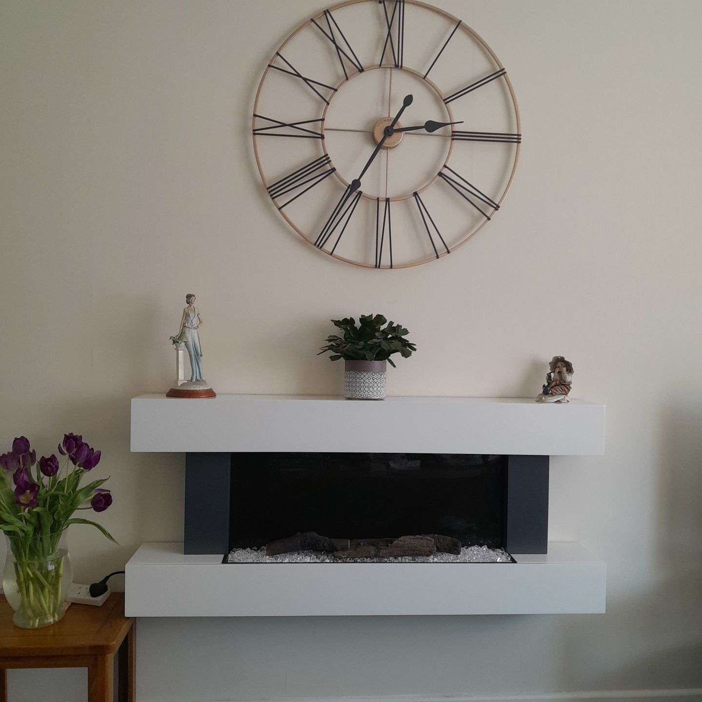 Customer photo review of Thomas Kent London. Summer House Skeleton Black & Copper Wall Clock Indoor/Outdoor