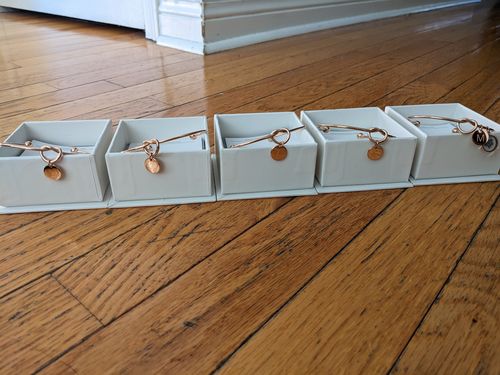 Customer photo review of AC "Tie The Knot" initial Bracelet