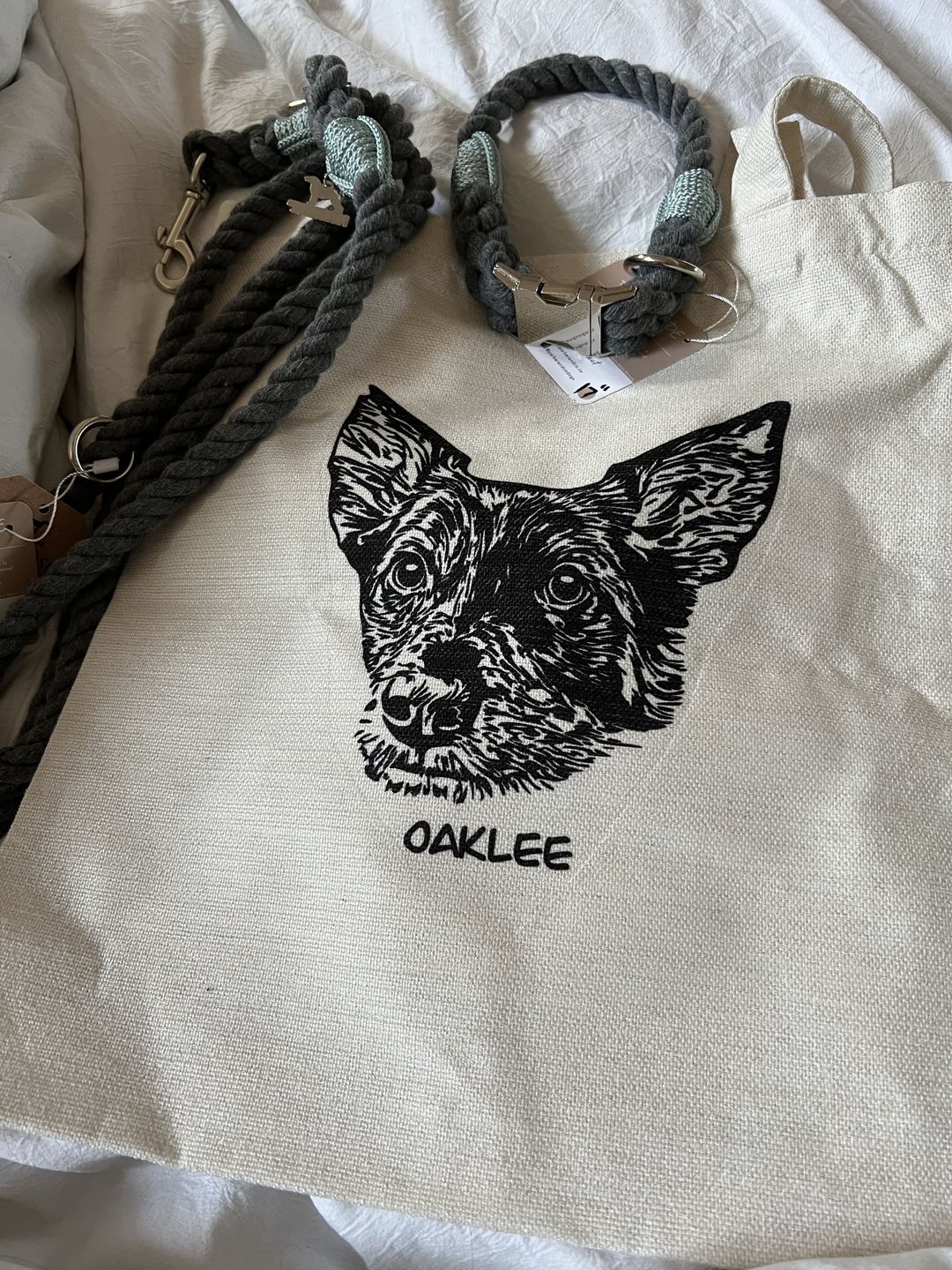 Customer photo review of Custom Pet Tote Bag