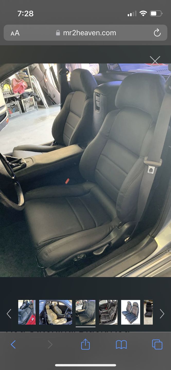 Customer photo review of MR2Heaven OEM Plus Seat Covers (Black, TAN, Black W/ Red Stitching, Black/Red Hybrid, BLUE, Black Alcantara/Leather with Black Stitching, Black Alcantara/Leather with Red Stitching)