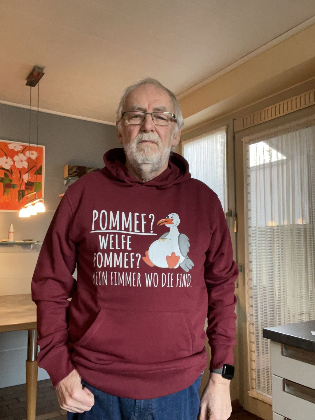Customer photo review of Pommef? Welfe Pommef? · Unisex Bio Hoodie