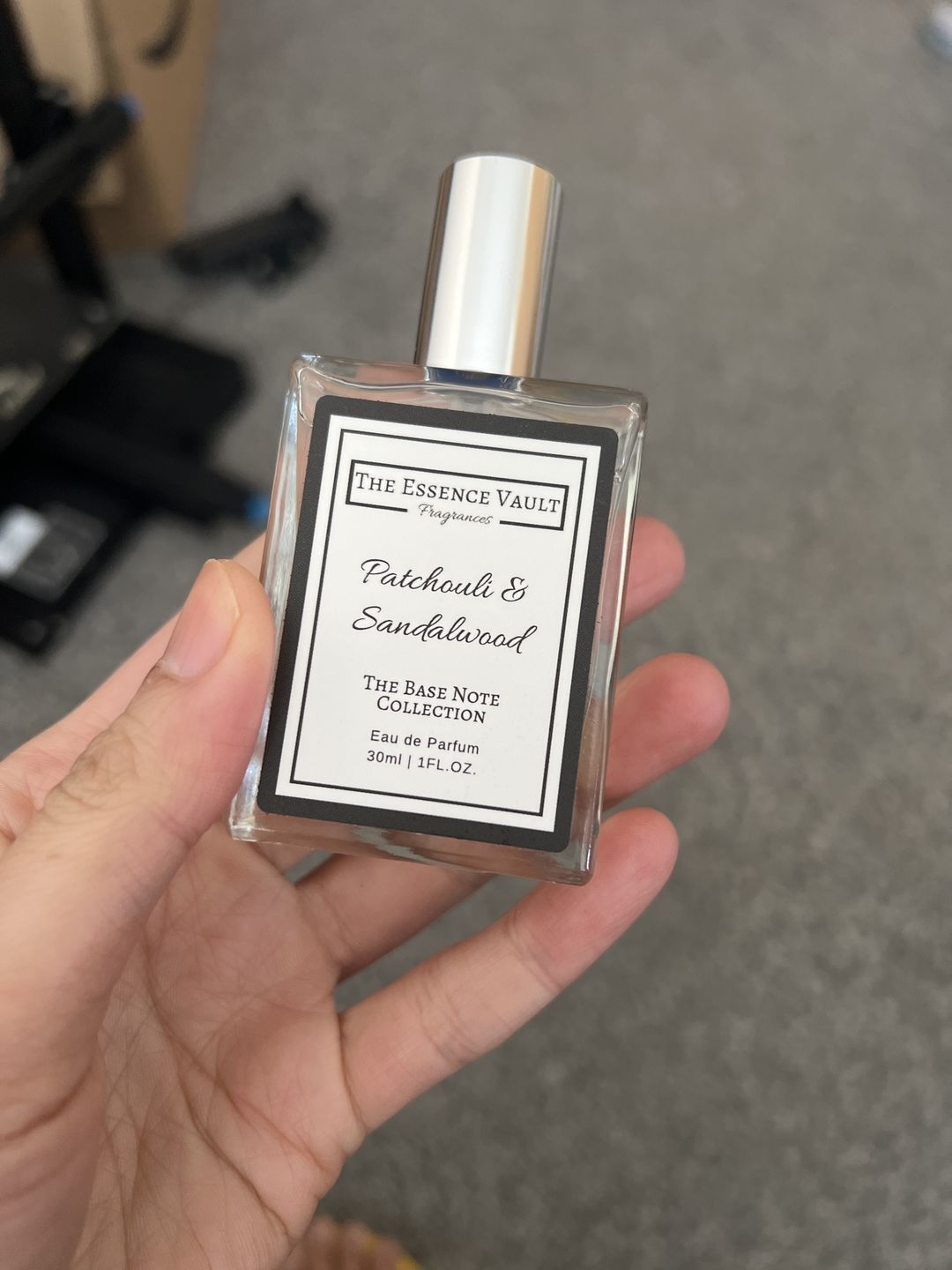 Customer photo review of Patchouli & Sandalwood Eau De Parfum