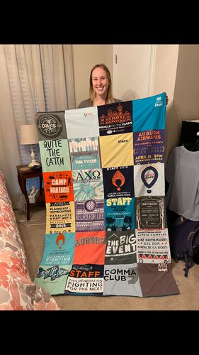 T-shirt quilt from auburn university by BARBARA from AL