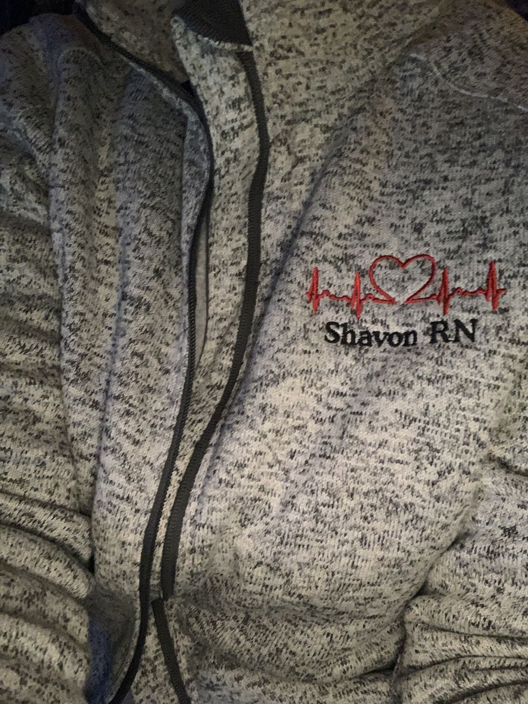Customer photo review of L232  Port Authority® Ladies Sweater Fleece Jacket