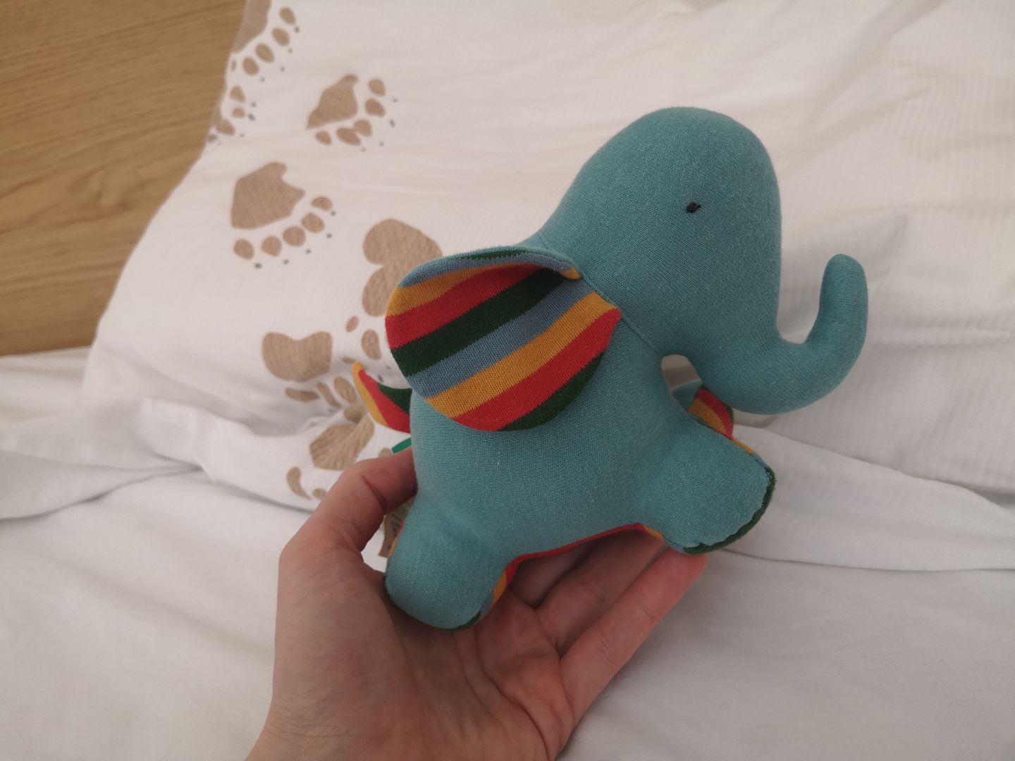 Customer photo review of Elephants Never Forget Organic Soft Toy