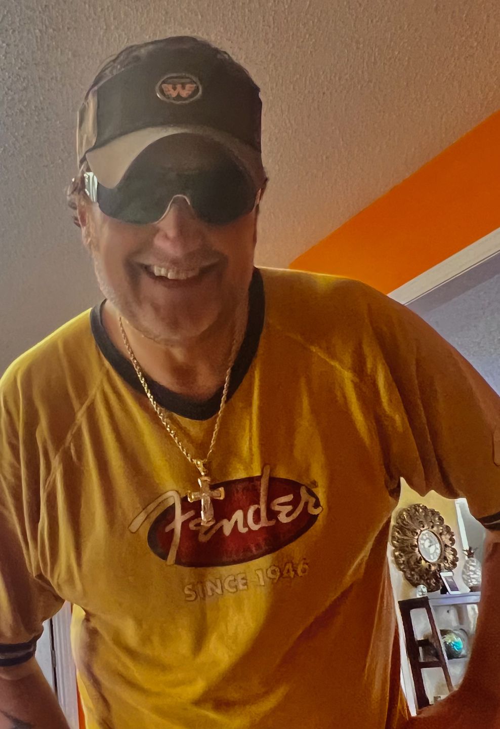 Customer photo review of Waylon Flying W Black & White Pin