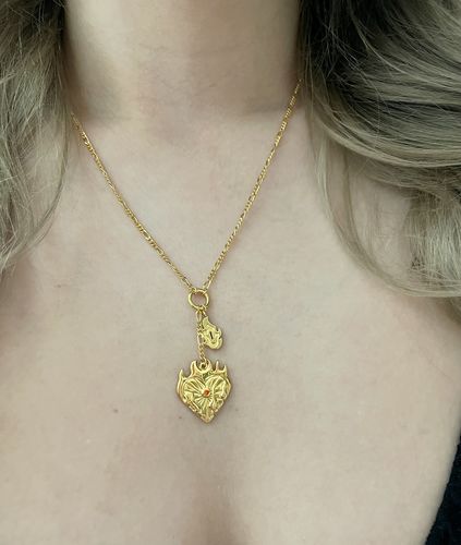Customer photo review of Flame Hashira Necklace