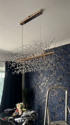 Customer photo review of Modern 9-Light Crystal Chandelier