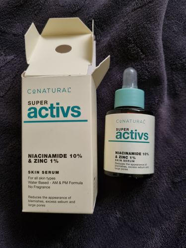Customer photo review of Niacinamide 10% + Zinc 1% - Super Activs Skin Serum