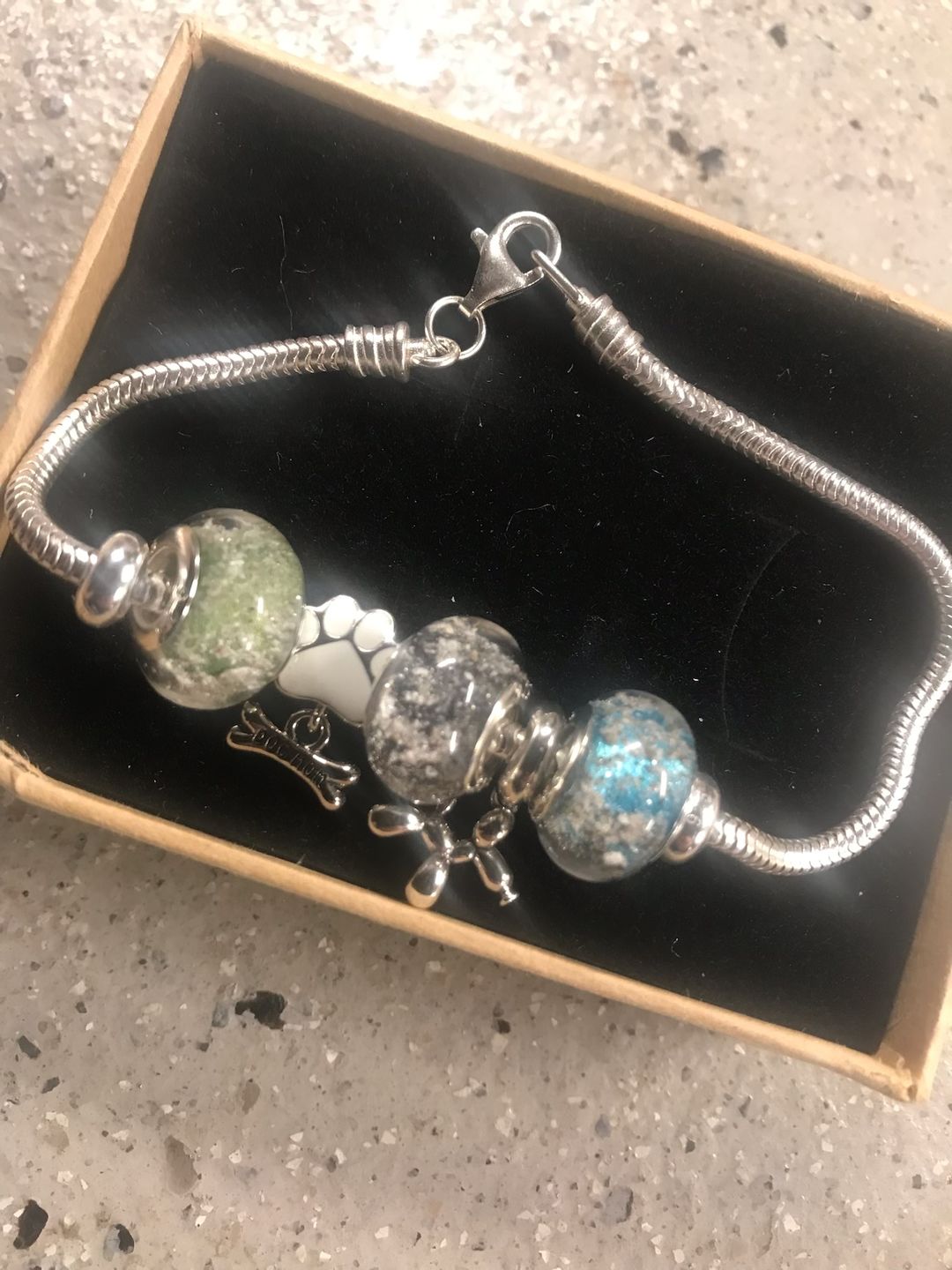 Customer photo review of Metallic Bead Multi-Pack with Cremains