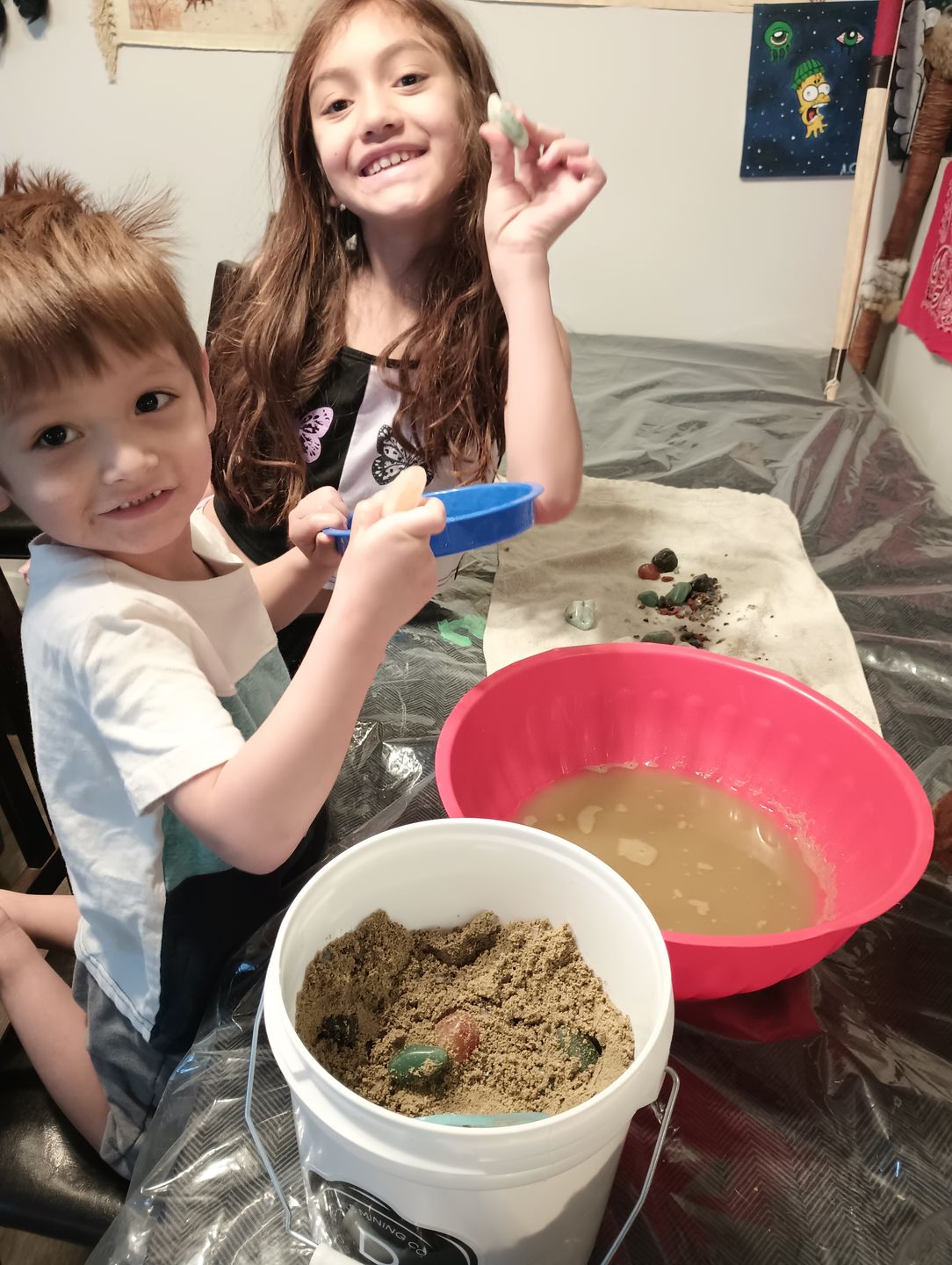 Customer photo review of Gallon Tumble Crystal Mining Bucket