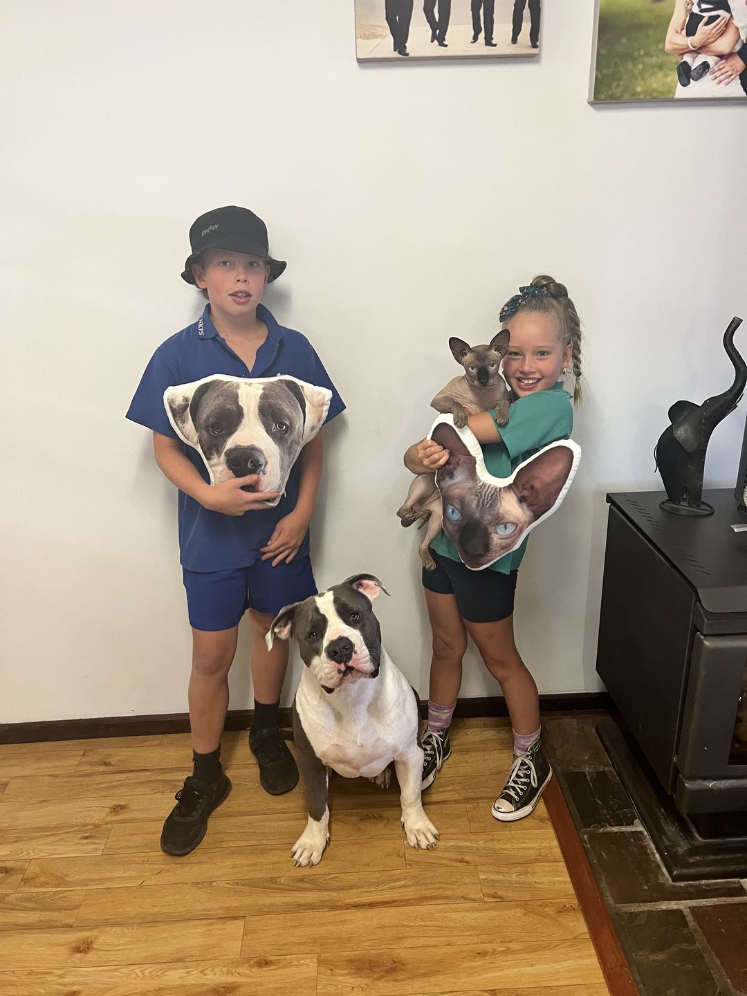 Customer photo review of Custom Pet Face Shaped Pillow from Your Pet Photos, Customized Pet Head Pillows