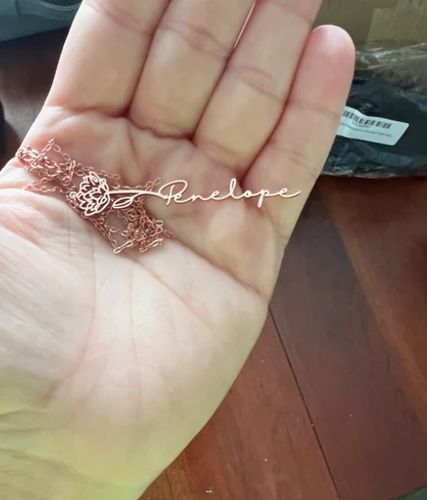 Customer photo review of Personalised Name Necklace