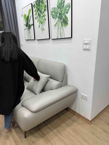 Customer photo review of DORIAN - Sofa văng da 2 chỗ tựa liền