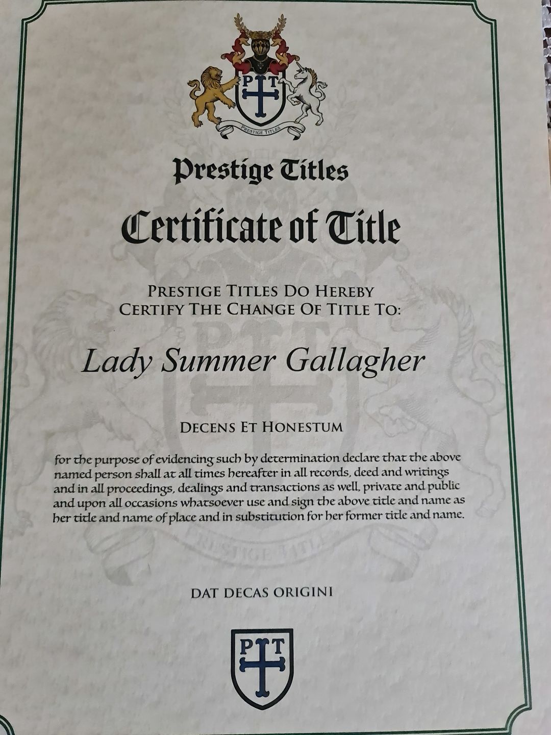 Customer photo review of Lady Title Pack