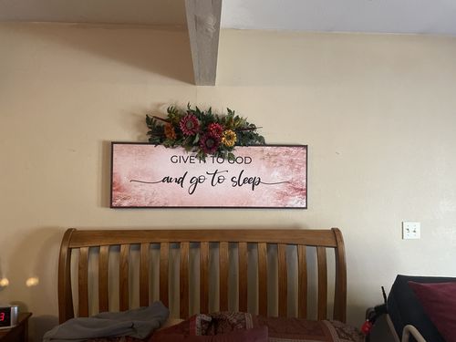 Customer photo review of Give It To God And Go To Sleep Sign II