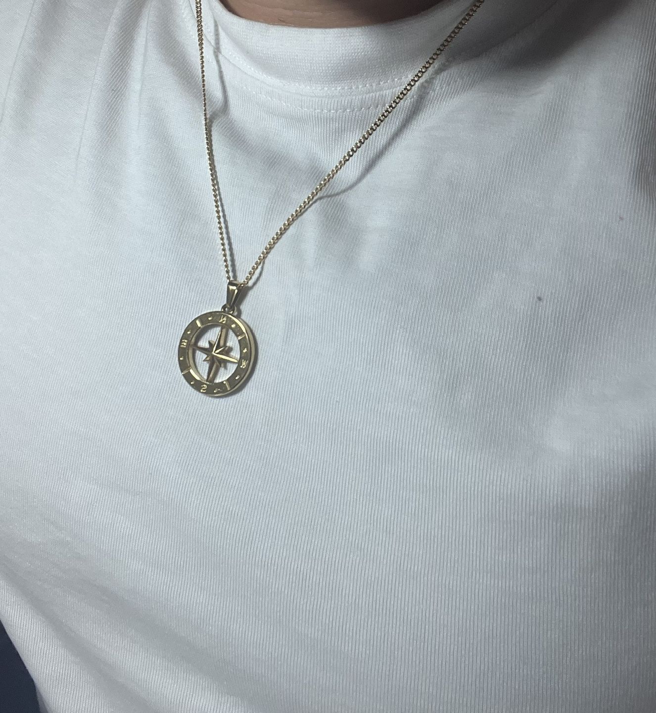 Customer photo review of North Star Pendant - Gold
